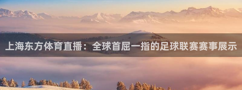 上海东方体育直播：全球首屈一指的足球联赛赛事展示